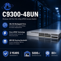 Commutateur réseau d'entreprise StackWise modulaire UPOE multigigabit 5 Gbit/s à 48 ports C9300-48UN pour le réseau en gros