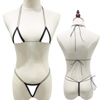 Europese Amerikaanse Dames Sexy Driepunts Bikini Set Doorzichtige Badpak Met Bh En Ondergoed Lingerie