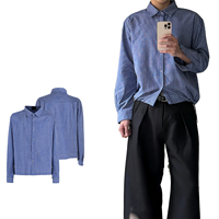 VETLURY - Blouse à manches longues à carreaux de qualité supérieure - Chemise en coton tricoté respirant à carreaux - Haut décontracté chic français pour le bureau - OEM ODM