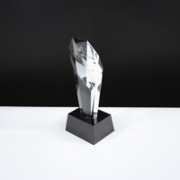 Trophées Hitop en cristal K9, origine Zhejiang, trophée globe, gravure de logo, récompense, forme hexagonale, thème amour
