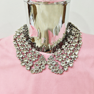 Collar de Cadena Gruesa Chapado en Oro con Cristales de Estrás para Mujer, Joyería de Moda de Lujo en Acero Inoxidable - Product Image 5