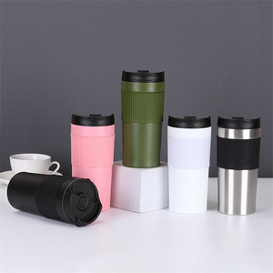 Cafetière à piston portable en acier inoxydable SUS304 noir, tasse à café isolée sous vide avec filtre, vente en gros - Product Image 5