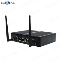 Mini Ordenador Sin Ventilador EGLOBAL, Intel Pentium J5005L4, DDR4, MSATA SSD, Win10, 6 USB, HD, COM, WiFi, 4 RJ45, LAN 2.5G, Mini PC Integrado