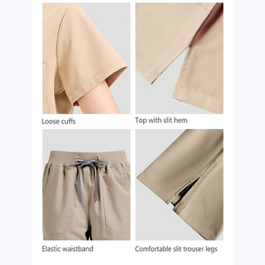 Divisa Medica Personalizzata con Logo, Set Infermiera Elasticizzato Nero, Uniforme per Dottori in Poliestere/Rayon - Product Image 3