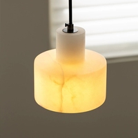 Suspension LED moderne en marbre avec variateur d'intensité pour salle à manger, table de chevet et usage hôtelier