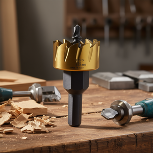 Disco de sierra perforadora Ttake HSS de 38 mm con revestimiento de titanio para taladrar madera y metal - Product Image 3