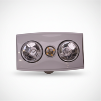 Calentador Radiante Infrarrojo Compacto de Techo con 2 Bombillas, Ahorro de Energía, Iluminación y Ventilación para Baño, Plástico