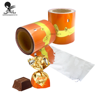 Envoltorio de Chocolate Impreso Personalizado, Película de Embalaje de Chocolate con Parte Superior de Aluminio y Giro