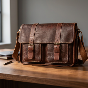 Unisex Canvas Real <b>Leather</b> Classic <b>Backpack</b> Spinner Wheel Handmade Soft Shell Durable Travel Carry-on Soft Handle Vintage Style - Product Image 6