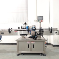 Machine d'étiquetage automatique de bouteilles, applicateur d'étiquettes adhésives pour bouteilles rondes, pour produits alimentaires, cosmétiques et chimiques