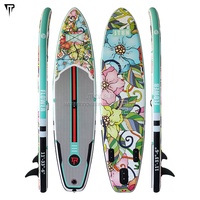 JTRDA 11 'Flower design Dropshipping planche à pagaie gonflable avec siège paddleboard sup sap board wake planche de surf paddle board
