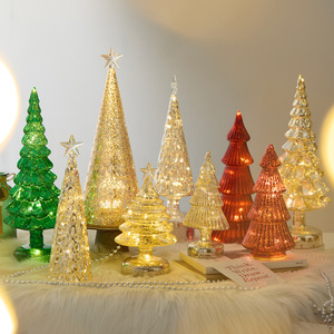 Adorno de Mesa con Forma de Árbol de <span class=keywords><strong>Navidad</strong></span> en Copa de Champán, Estilo Moderno, Decoración Festiva para el Hogar y Jardín - Product Image 1