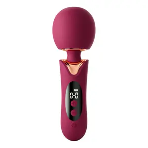 Großer Kopf Stick-Touch-Screening-Steuerung Massagegerät Silikon Usb-Klitoris G-Punkt Orgasmus Magischer Av-Stick Vibrator für Damen Av-Vibrator