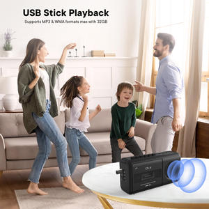 เครื่องเล่นคาสเซ็ตต์แบบย้อนยุค CR-4บลูมบ็อกซ์แบบพกพาวิทยุ FM USB TF MP3ระบบเครื่องเสียงสำหรับเดินทางกลางแจ้งในบ้าน - Product Image 3