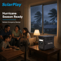 Soalrplay 3840Wh LiFePO4 Batterie Portable Centrale Électrique 3600W Générateur Solaire Batterie de Secours Hors Réseau pour Camping-Car et Voyage