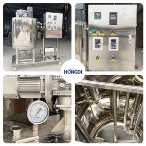 ถังผสมอิมัลซิไฟเออร์แรงเฉือนสูง, เครื่องผสมสเตนเลสสตีลพร้อมแจ็คเก็ตให้ความร้อนสำหรับการผลิตครีมเครื่องสำอางและซอส - Product Image 5