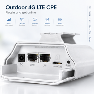 Routeur CPE 4G LTE extérieur MTK7628KN 300 Mbps WiFi 2.4G 2T2R avec emplacement pour carte Nano SIM, 1WAN+1LAN RJ45, prend en charge 32 appareils, TR069 en option - Product Image 1