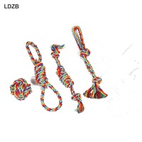 Jouet à mâcher durable en corde de coton arc-en-ciel pour chien avec nœuds, écologique, tailles assorties pour le nettoyage des dents des chiots et les jeux de traction