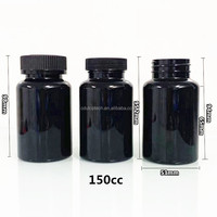 Médecine Vitamine Conteneur Suppléments En Plastique Capsule Bouteille Pilule Bocaux 100cc 120cc 150cc 200cc 300cc PET Noir Bleu Conteneur