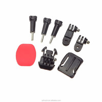 Face avant Casque Accessoires Ensemble J Boucle en forme de Support de Base De Montage pour GoPro Hero 5 6 7 4 Xiaomi yi SJCAM Kits de Caméra