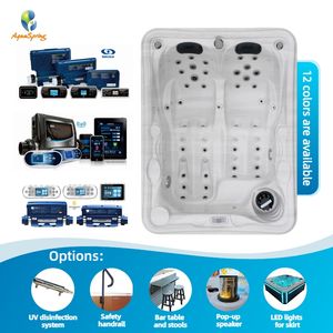 Vasca Idromassaggio per 2 Persone in Acrilico, Spa <span class=keywords><strong>Jacuzzi</strong></span> da <span class=keywords><strong>Esterno</strong></span> con 2 Chaise Longue - Product Image 2