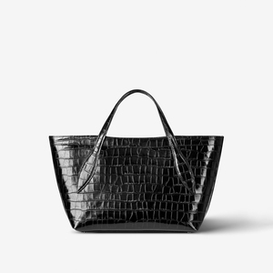 Nouveau sac fourre-tout tendance coréen sac à main et porte-monnaie pour femmes en cuir PU <span class=keywords><strong>croco</strong></span> solide - Product Image 2