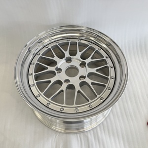 Jantes en alliage forgé RCSR <span class=keywords><strong>2</strong></span> pièces 5x112 5x127 à déport profond chromées en aluminium 18 19 20 21 22 24 26 pouces 20 22 Accessoires pour SUV et voitures - Product Image 1