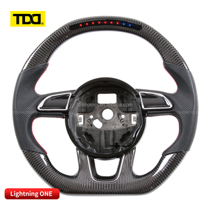 พวงมาลัยคาร์บอนไฟเบอร์แบบสปอร์ต TDD LED สำหรับรถยนต์ออดี้ A4 B9 A5 A3 S4 S5 RS4 RS5 B8 S3 8P 8V B9 C7 A6 - Product Image 4