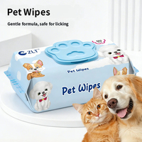 Lingettes jetables douces non tissées pour chiens et animaux de compagnie, nettoyage sans eau, éliminateur de taches de larmes, désodorisant, lingettes humides, expédition immédiate en gros