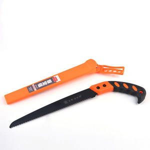 Scie à main traditionnelle taïwanaise 270 mm, lame en acier à haute teneur en carbone, manche orange et noir avec sac de protection pour arbres fruitiers et travail du bois - Product Image 1