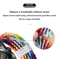Bracelet en nylon 22mm 20mm pour Samsung Galaxy Watch 6 5 4 Gear S3 Boucle magnétique Bande de réglage en métal pour Huawei Watch 4 GT2 3 Pro