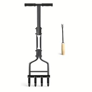 Kit d'outils de jardin en acier inoxydable pour l'aération manuelle des pelouses, idéal pour l'aquaculture, les cours, les terrains de jeux et les jardins, usage industriel et DIY - Product Image 1