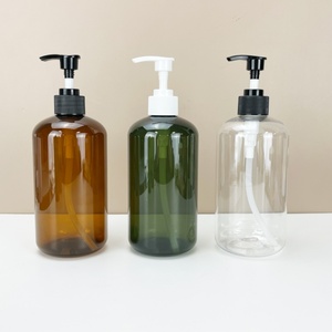 Wholesale PET Plastic Boston Dispenser <b>Bottle</b> 300ml/500ml Capacity for Shampoo Body Wash Lotion <b>Pump</b>; Bulk Storage Dispensing - Product Image 2