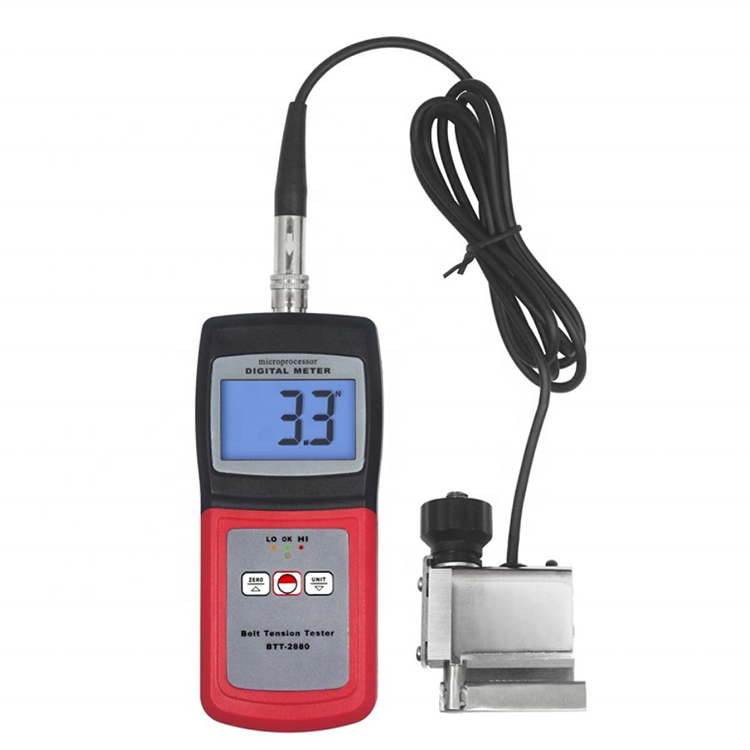 BTT-2880 Baru Belt Tension Meter BTT2880 dengan RS232 Software Rentang 0-750N / 0-120lb / 0-77Kg / 0-114Seems