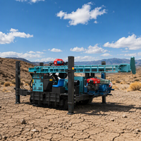 Foreuse de puits d'eau sur chenilles, système hydraulique diesel, portable, haute performance, 500 m