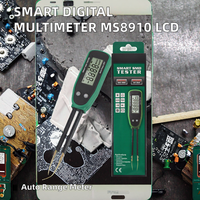 Multimètre numérique intelligent à gamme automatique avec écran LCD, testeur CMS MS8910, batterie au lithium 3V, étanche à la poussière, mesure de la capacité et de la résistance