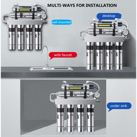 Système de filtration d'eau UV à 6 étages OEM, purificateur électrique en acier inoxydable pour l'eau potable à domicile et à l'hôtel
