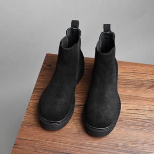 Bottes d'affaires pour hommes en cuir véritable de luxe, automne-hiver, à lacets, respirantes, semelle extérieure en caoutchouc - Product Image 4