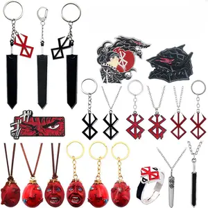 Anime Berserk Sword Metal Weapon Model Pendant Keychain Necklace Cosplay Jewelry
