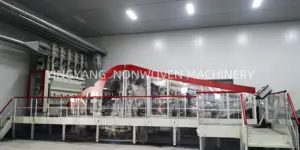 Yingyang máquina de cardadura dupla, alta velocidade de alta capacidade spunlace dupla doffer não-tecido maquinaria