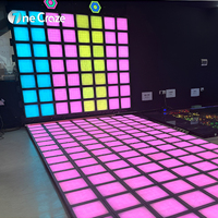 Lantai LED Interaktif Kustom untuk Permainan, Mengaktifkan Pencahayaan Panggung, Lantai Dansa Grid untuk Permainan Hopscotch dan Lantai Lava