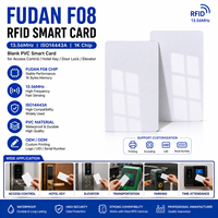 Carte RFID Fudan F08 13,56 MHz ISO14443A 1K, puce vierge en PVC, étanche, écologique, carte intelligente pour contrôle d'accès, clé d'hôtel, serrure de porte
