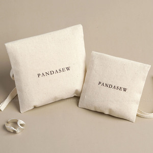 PandaSew Custom Logo in cotone riciclabile sacchetto di gioielli in cotone confezione <span class=keywords><strong>regalo</strong></span> busta busta stile sacchetto di cotone - Product Image 2