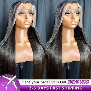 Remy brutes cheveux humains vierges brésiliens Lace Frontal perruque sans colle os droite <span class=keywords><strong>suisse</strong></span> HD Lace Front perruques pour les femmes noires Vente en gros - Product Image 4