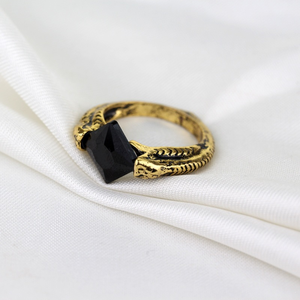Bague Horcrux de Lord Voldemort en cristal taille ovale vintage, Pierre de la Résurrection, Gantelet de Marvolo, Cadeau d'anniversaire sur le thème de la Mort - Product Image 5