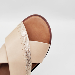 Nouvelles <span class=keywords><strong>sandales</strong></span> <span class=keywords><strong>plates</strong></span> décontractées pour femmes, design tendance été, en cuir, avec bride à la cheville, légères, confortables, à bout ouvert, pour la marche - Product Image 6