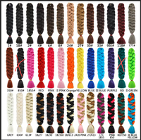 Ekstensi Rambut Kepang Jumbo Super Panjang 82 Inci, Sintetis Profesional, Tahan Suhu Rendah, Yaki untuk Kepang Rambut, Box Braids, Hot