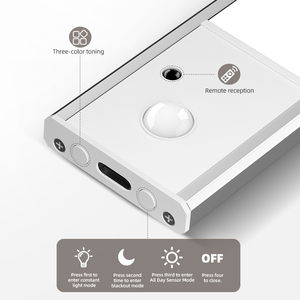 Iluminación interior para debajo del gabinete, luces de gabinete recargables por USB, luz LED magnética inalámbrica con Sensor de movimiento para armario de cocina de pared - Product Image 4