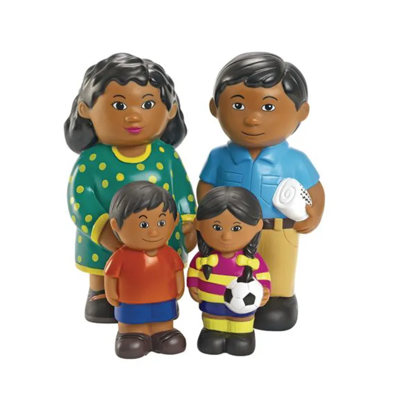OEM ODM diseño personalizado PVC modelo familiar de juguete de Aprendizaje Temprano muñeca familia Conjunto personalizado vinilo muñeca figuras familia figura conjunto