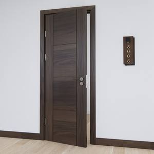 Porte intérieure résidentielle en bois massif de chêne, style européen moderne minimaliste, pour maison - Product Image 4